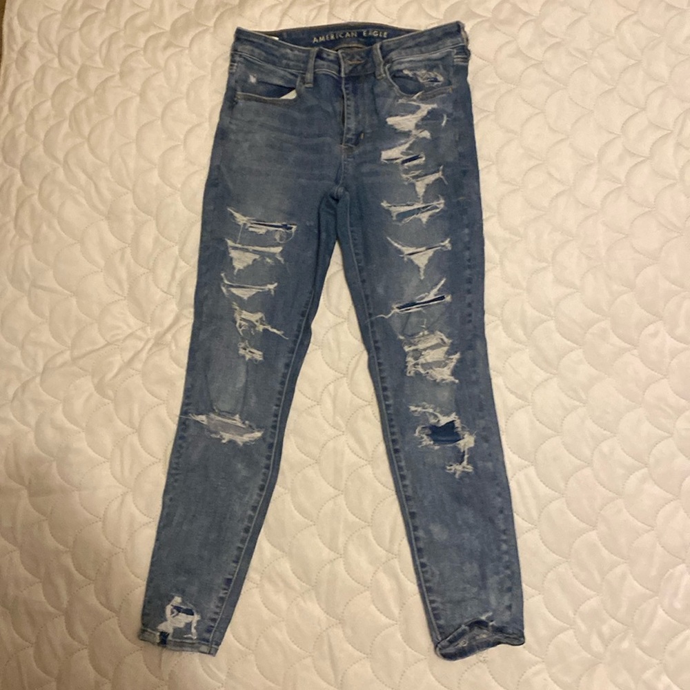Size 8short American Eagle blue jeans
